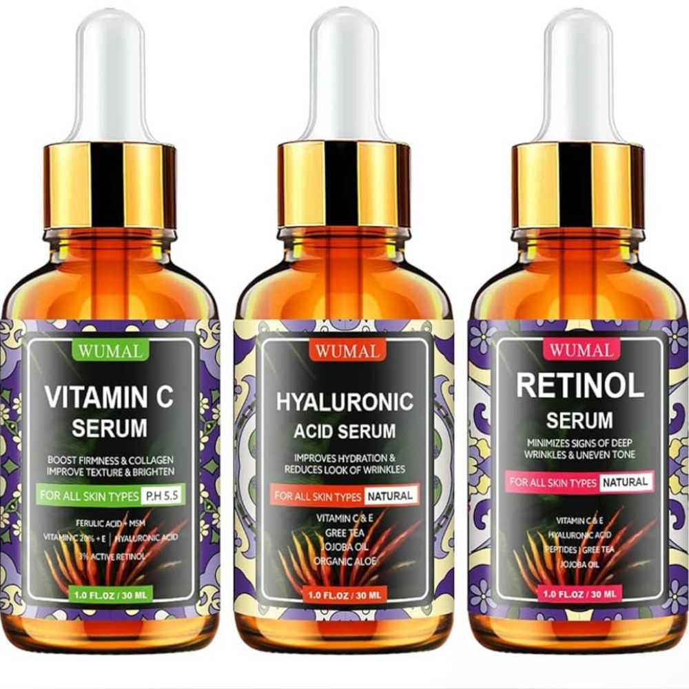 Serum- Vitamin C, Retinol & Hyaluronic Acid